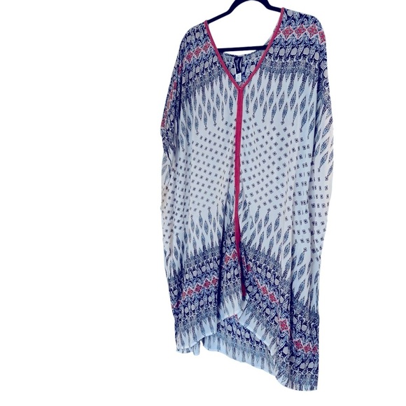 Swimsuits For All Kelsea cover up tunic in blue boho coral 18/20 - Picture 4 of 11